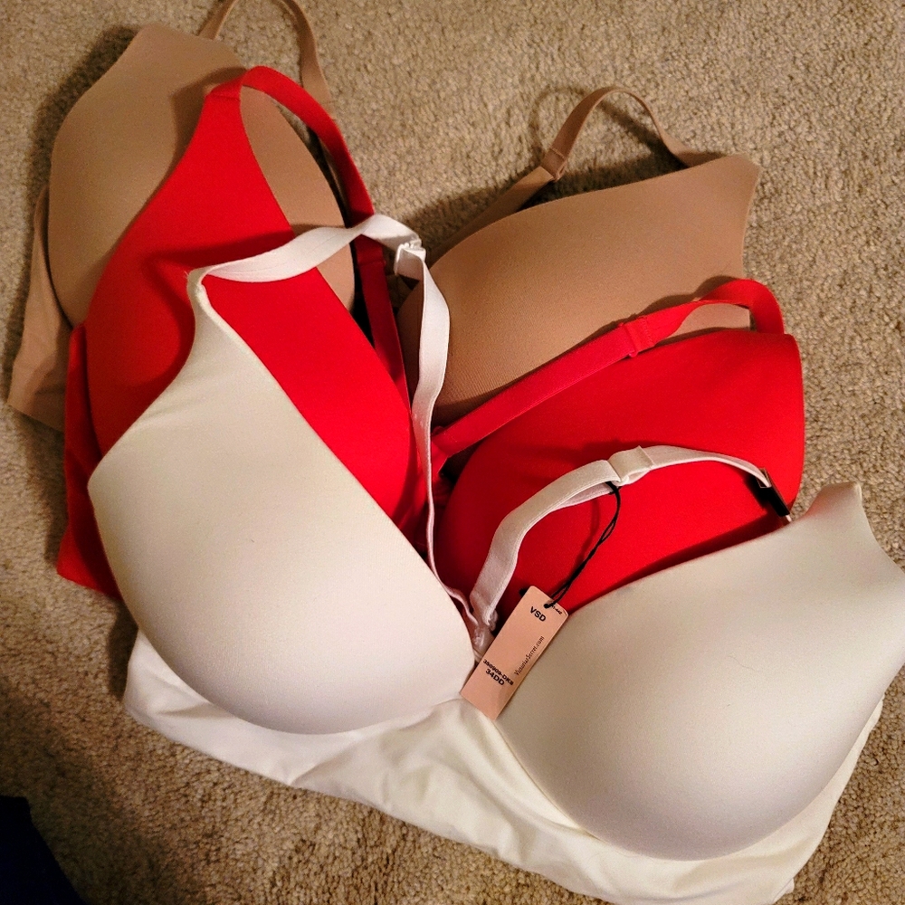 3 victoria secret wireless racerback bras